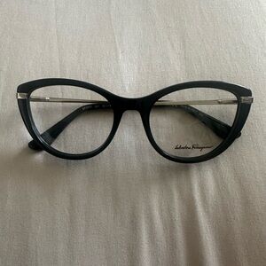 Salvatore Ferragamo Elegant Black Glasses cat eye